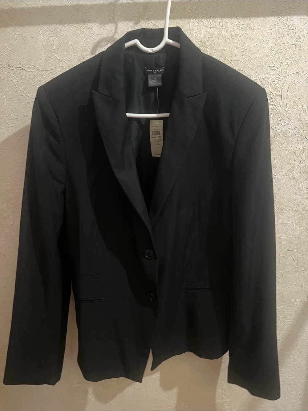 Ann Taylor Black Women's Two-Button Tailored Blazer
